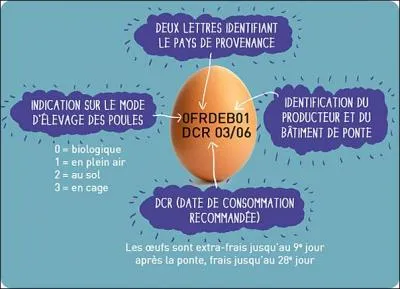 Dans le commerce, les ufs marqués "0" sont des ufs de poules élevées en plein air et nourries avec une alimentation biologique.
