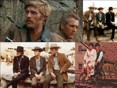 C'est un western américain de 1969, il a été réalisé par George Roy Hill.
Paul Newman, Robert Redford, Katharine Ross, Strother Martin font partie de la distribution. 
Deux bandits de grand chemin attaquent les banques et les trains, ils s'attaquent, par deux fois, à un convoi de l'Union Pacific. Ils seront obligés de fuir en Bolivie.
Quel est ce film ?