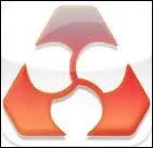 Que signifie ces trois ronds blancs dans cette forme ressemblant à un triangle rouge ?