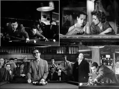 C'est un drame psychologique américain de 1961, il a été réalisé par Robert Rossen.
Paul Newman, Jackie Gleason, George C. Scott, Myron McCormick font partie de la distribution. 
Comment arnaquer ou se faire arnaquer au billard. C'est ce qui arrive au héros du film ! 
Quel est ce film ?