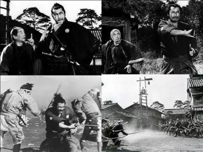C'est un film d'action et d'aventure japonais de 1961, il a été réalisé par Akira Kurosawa.
Toshiro Mifune, Tatsuya Nakadai, Yoko Tsukasa font partie de la distribution. 
C'est l'histoire d'un samouraï qui se vend à une bande puis à une autre pour mieux les détruire et libérer un village. Certains disent, qu'il est le prédécesseur de « l'homme sans nom » de Sergio Leone.
Quel est ce film ?