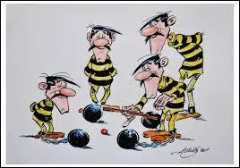 Ces fameux bagnards de bande dessinée ont la fâcheuse habitude de s'échapper de prison. Leur cavale prend fin au moment où un célèbre cowboy les ramène encore et toujours au pénitencier. Qui sont-ils ?