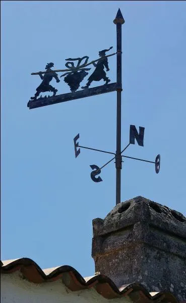 Sur quelle île de Bretagne, peut-on voir cette girouette et visiter le phare des baleines ?