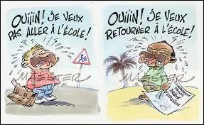 Bientôt, c'est la rentrée des classes, Jimmy a pris ____ nouveau cartable.