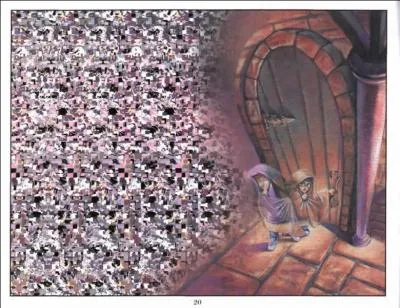 Harry et Ron, cachés sous la cape d'invisibilité essaient de passer discrètement à côté de :