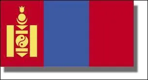 Que représente la couleur rouge du drapeau mongol ?