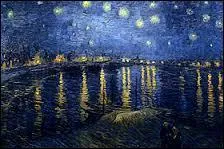 Qui a peint ce tableau intitulé "Nuit étoilée sur le Rhône" ?