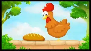 Dans la comptine "Une poule sur un mur, qui picote du pain dur", que fait la poule avant de s'en aller ? Elle...
