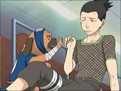 Que dit-il à Shikamaru afin qu'il vienne avec Naruto et Sakura pour retrouver Sasuke lors de l'examen des Chûnin ?