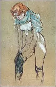 Lequel de ces deux peintres à réalisé ce tableau intitulé "Femme enfilant son bas" ?