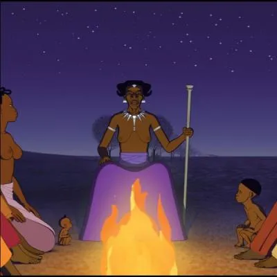 Quelle est la femme au milieu de l'image ?