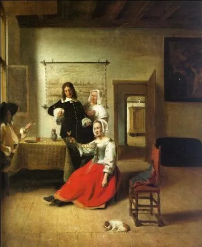 Ce tableau intitulé "La Buveuse" est une oeuvre du peintre néerlandais Pieter Hooch, réalisée en 1658 et exposée au Louvre. Parmi les suivants quel peintre fut son contemporain ?