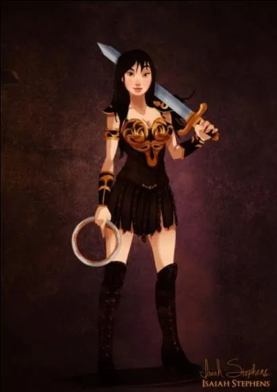 Xena la Guerrière transformée sous les traits de la princesse :