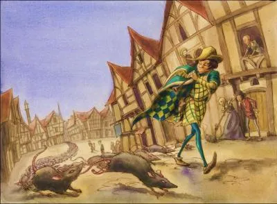 D'après une légende allemande par les Frères Grimm, de quelle manière un homme débarrassa la ville d'Hamelin des rats qui l'envahissait ?
