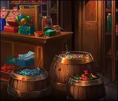 Où se trouve l'entrée du tunnel menant au magasin de friandises ?