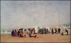 Qui a peint le tableau intitulé "Sur la plage de Trouville" ?