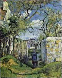 "Paysanne poussant une brouette" est un tableau peint par ...