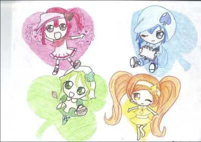 Comment s'appellent les Shugos Charas de l'h&eacute;ro&iuml;ne ?