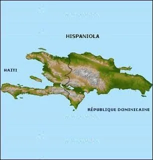Haïti occupe la partie ouest de l'île d'Hispaniola.