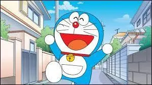 Quel est le nom de la série animée dans laquelle apparaît le chat-robot bleu Doraemon ?
