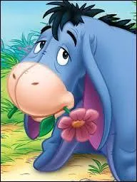 Dans « Winnie l'Ourson », de quelle couleur est le ruban noué à la queue de Bourriquet ?