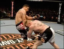 Qui remporta la première rencontre opposant Brock Lesnar à Frank Mir ?