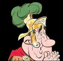 Comment se nomme le centurion que rencontre le village gaulois à Athènes ?