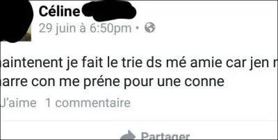 C'est sûr, vu ton orthographe, on peut te prendre pour une C...
Bon, on ne va pas corriger ce twit en entier, juste le début. Alors fautes ou pas.