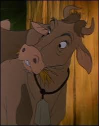 Comment s'appelle la vache de Veuve Tartine dans "Rox et Rouky" ?