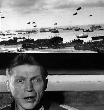 Dans le film, une erreur importante est commise lorsque l'on voit la flotte des navires en route pour la Normandie.
Quelle est cette erreur ?