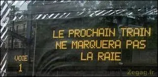 A moins que l'on parle ici de train arrière, une petite révision de vocabulaire s'impose ou pas.