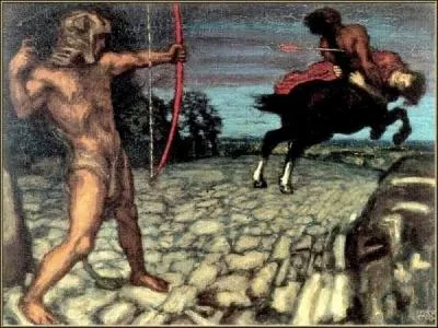 Quel est ce centaure tentant d'enlever la femme d'Héraclès, le tuant d'une flèche empoisonnée ?