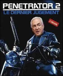 DSK serait l'homme idéal pour incarner un cyborg sexuel ultra perfectionné dans le futur. Sur l'affiche originale de "Terminator 2", le comédien baraqué enfourchant la moto est :