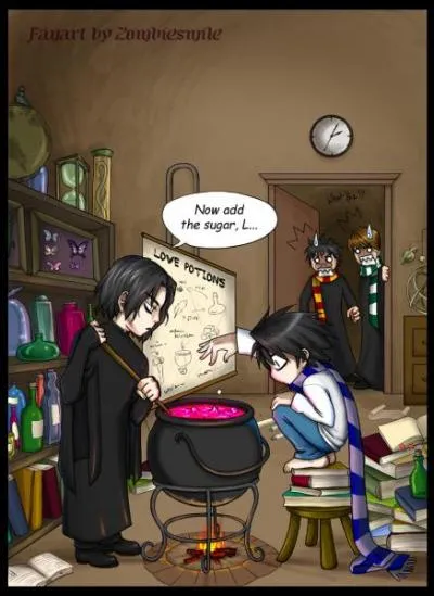 Mais que fait L à Poudlard ?