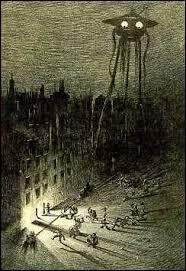 Quel écrivain confronte l'humanité et une race extraterrestre hostile dans son roman "La Guerre des mondes" en 1898 ?