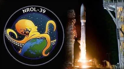 Quel pays a lancé ce satellite espion ? Le logo parle de lui-même : une pieuvre, animal polyvalent, très intelligent et qui s'adapte facilement, entourant la Terre avec ses tentacules.