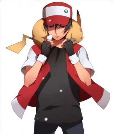 Il vient d'un jeu vidéo extrêmement populaire qui a été adapté en un anime de 17 saisons. Son nom signifie "rouge". Qui est-ce ?