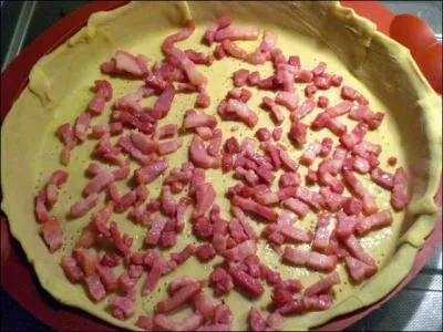 Parsemer les petits bouts de viandes de la question N&deg;8, sur la p&acirc;te. Au fait, de quel animal viennent ces petits bouts de viande ?