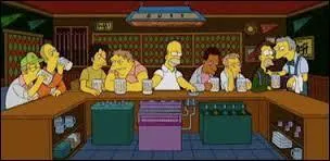 Après son travail, Homer va boire une bière chez...
