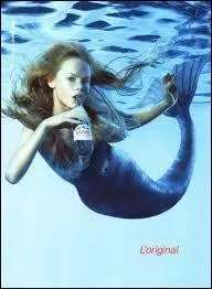 Pour quelle marque d'eau cette sirène fait-elle la publicité ?