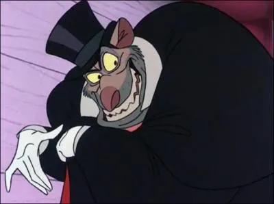 Ratigan, c'est le méchant dans " Basile, détective privé", il se donne du mal pour tuer la souris détective, mais c'est lui qui meurt à la fin.