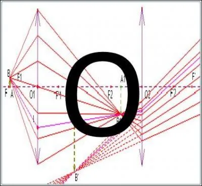 O comme Optique : que font deux rayons lumineux parallèles quand ils traversent une lentille convexe ?
