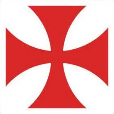 À quel ordre religieux appartient cet emblème ? (Créé lors du concile de Troyes, le 13 janvier 1129, à l'initiative du pape Honorius II, il avait pour principal but d'accompagner et de protéger les pèlerins allant à Jérusalem. Ce dernier fut dissous sous le pontificat de Clément V, le 13 mars 1312) .