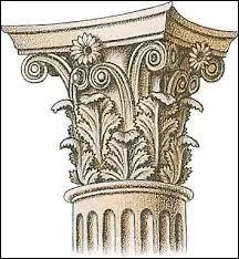 Orné par des feuilles d'acanthe, c'est un chapiteau :