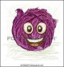 De quelle couleur devient un aliment coloré avec du chou rouge ?