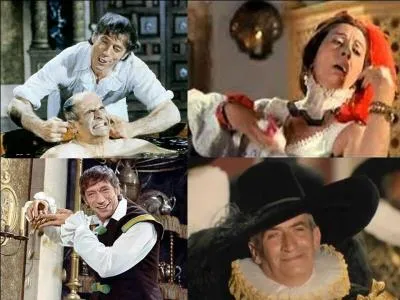 Ce film est une comédie burlesque franco-italo-germano-espagnol. Il a été réalisé par Gérard Oury.
Louis de Funès, Yves Montand, Alice Sapritch font partie de la distribution. 	
Ce film est très librement inspiré d'un classique de la littérature française. Il se passe en Espagne ! Vous pourrez assister à un réveil bien particulier et à un strip-tease assez spécial ! 
Quel est ce film ?