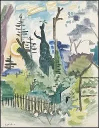 "Paysage à la barrière" est un tableau de (d') ...