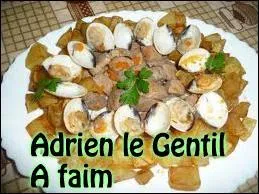 Adrien le Gentil sentit son ventre gronder. Il pensa au délicieux porc aux coquillages que lui préparait sa mère quand il était petit. Que ne doit-on pas mettre dans ce plat portugais ?