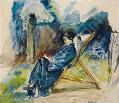 Qui a peint "Femme lisant au jardin" ?
