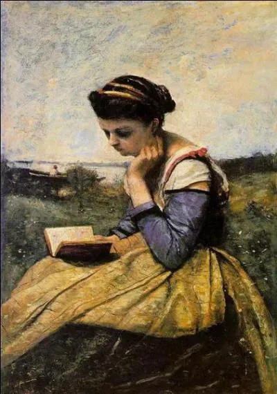 Qui a peint "Femme lisant dans un paysage" ?